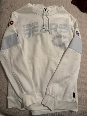 White Pullover Hoodie with Subtle Gray Graphics